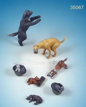 Миниатюры в масштабе 1/35 животное щенок песочный стол модель сцены набор моделей из смолы фигурка Бесплатная доставка
