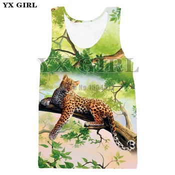 Жилет с 3D принтом животных YX Girl для женщин/мужчин, летние повседневные майки, леопардовые рубашки без рукавов, майка из высококачественного полиэстера