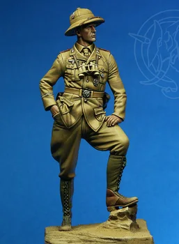 Миниатюры немецкого офицера в Северной Африке в масштабе 90 мм, Вторая мировая война, набор моделей из неокрашенной смолы, фигурка Бесплатная доставка