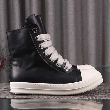 Модная мужская повседневная обувь от бренда Rick, женские кроссовки на шнурках Jumbo, черные однотонные туфли для пары на шнуровке Owens