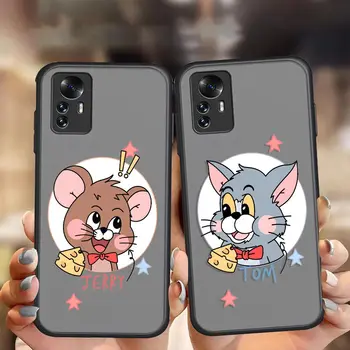 Disney Милый Мультяшный Кот и Мышка Матовый Чехол Для Xiaomi 12 Pro Чехол Для Xiaomi Mi 12 11 11T 10 10S 9 8 Ultra Lite Tpro Pro Чехол