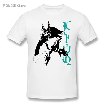 Футболка с портретом Genshin Impact Xiao, мужская игровая манга, потрясающие футболки из 100% хлопка, футболки с круглым воротником и коротким рукавом, топы с принтом
