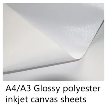 Листы холста из непромокаемого глянцевого полиэстера формата А4 А3 для струйной печати
