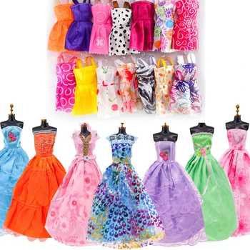 13 Комплектов свадебного платья в смешанном стиле, мини-юбка без рукавов, аксессуары для кукольного домика, одежда для куклы Барби, милая девочка, игрушка, лот