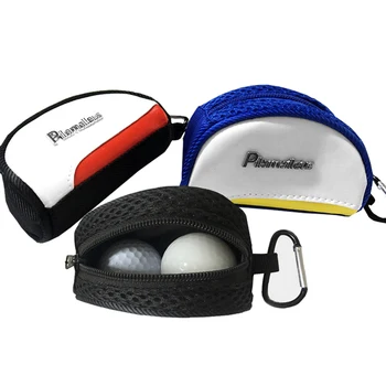 Сумка для мини-мячей для гольфа Crescent Moon Double Ball Bag, маленькая поясная сумка для гольфа, футболка для гольфа, вмещающая 2 мяча, принадлежности для гольфа из полиэстеровой кожи