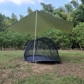 Наружная марлевая палатка работает полностью автоматически И не защищает от комаров и насекомых, Дышащая и быстрораскрывающаяся марлевая палатка