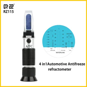 RZ Автомобильный рефрактометр для антифриза, температура замерзания, Мочевина, Аккумуляторная батарея Adblue, жидкое стекло, тестер воды RZ115