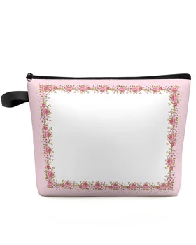 День Матери, Розовые полосы, цветок, дорожная косметичка большой емкости, Переносная сумка для хранения макияжа, женский водонепроницаемый пенал
