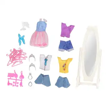 аксессуары для кукол в масштабе 1: 12, Кукольный домик, комплект одежды для кукол, Миниатюрная Корона, зеркальные аксессуары, Кукольный домик, комплект одежды для девочек, мода
