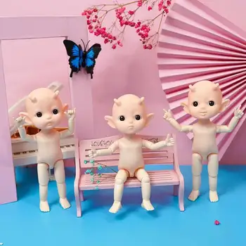 Новая Симпатичная мини-кукла BJD 16 см Ob11 с несколькими суставами, Белая Кожа, кукла 