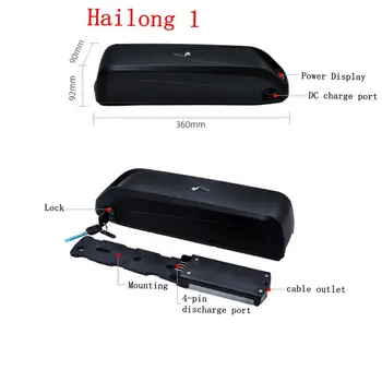 Встроенный аккумулятор Hailong Batteria 48v 14ah 18ah для Samsung Cell 500w 750w 1000w Аккумулятор для электровелосипеда