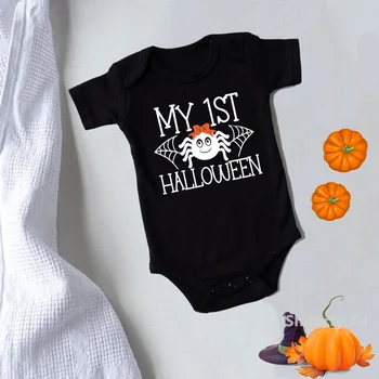 Боди My First Halloween Onesie, 1-е детское Боди на Хэллоуин, Хлопковая одежда для мальчиков и девочек, Забавный жуткий детский комбинезон, подарок на Хэллоуин