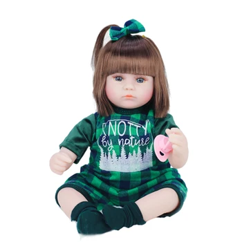 45 см Реалистичная кукла-Реборн, Виниловая обучающая кукла для малышей, имитирующая сон, подарок