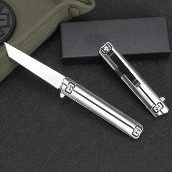 Складной нож с серебряной ручкой G10, походный карманный нож EDC, ручной инструмент для рождественских подарков