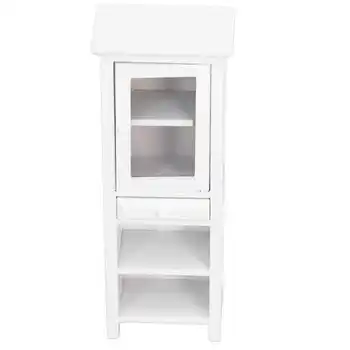 Шкаф для хранения мебели для кукольного домика Белое Украшение шкафчика для комнатных коробок для моделей домов