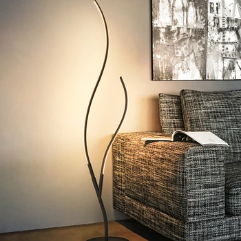 минималистичный светодиодный торшер вертикальный светильник Nordic Modern living room LED черный / белый алюминиевый торшер Lamparas decoration