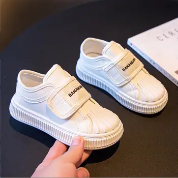 Детская парусиновая обувь 2023 года, Новая весенне-осенняя спортивная обувь для мальчиков, Дышащие Маленькие белые туфли для отдыха девочек 26-37