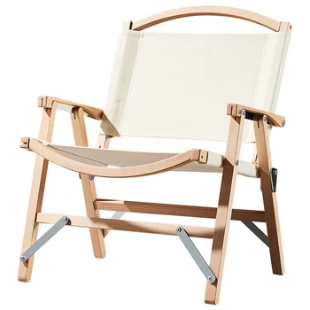 QJJ Складной стул для кемпинга на открытом воздухе, самоуправляемый тур, спинка стула из массива дерева Kermit, переносной табурет