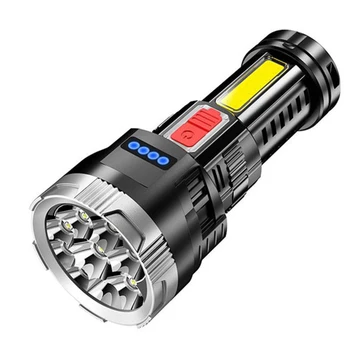 Светодиодный фонарик COB Outdoor Портативный USB Перезаряжаемый Сильный свет Дальнобойное водонепроницаемое наружное освещение Кемпинг Рыбалка