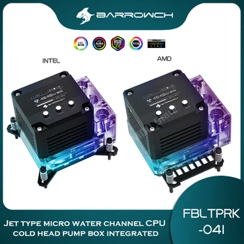 Barrowch AM5 CPU Block Pump Monitor Для Intel LGA 1200 115XX99 AM3 AM4 AIO Кулер для Воды ARGB Акриловый Корпус ITX Часть FBLTPRK-04I