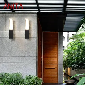 Уличное бра ANITA, водонепроницаемый светодиодный современный настенный светильник IP65, креативный декоративный светильник для патио, сада, веранды, балкона