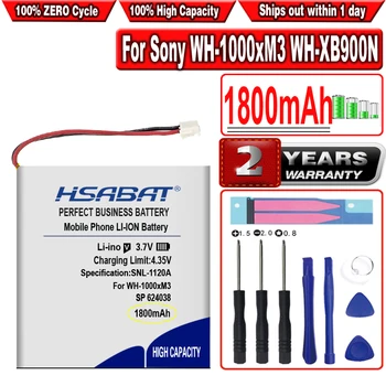 Аккумулятор HSABAT 1800mAh SP 624038 LIS1662HNPC для Sony WH-1000xM3 WH-1000MX4 WH-CH710N/B WH-XB900 WH-XB900N