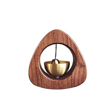 Натуральный черный орех Оригинальный колокольчик для медитации, Декомпрессионный Креативный подарок, простые украшения для домашнего стола против гнева
