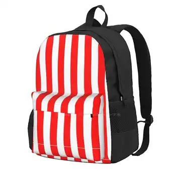 Красные и белые вертикальные полосы, дорожная сумка для ноутбука, школьные сумки, красные и белые полосатые вертикальные полосы, винтажные геометрические линии