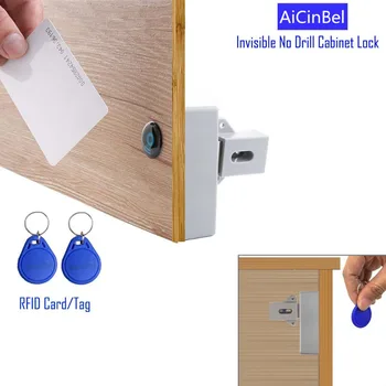 Электронный комплект замков шкафа Комплект скрытого замка DIY для входа в деревянный ящик шкафа с RFID-картой/биркой