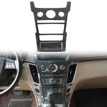 Отделка крышки кнопки панели центрального управления автомобиля Запасные части для Cadillac CTS 2008-2013 ABS из углеродного волокна