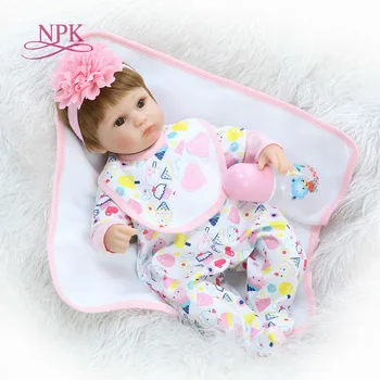 NPK Новейший 43 см силиконовый Reborn Boneca Realista Модные детские куклы для принцессы, подарок на день рождения для детей, куклы Bebes Reborn