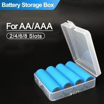 2 4 8 Слотов Пластиковый держатель батарейки типа АА ААА Коробка для хранения батарейного отсека Крышка для контейнера для аккумуляторных батарей типа АА ААА Организатор