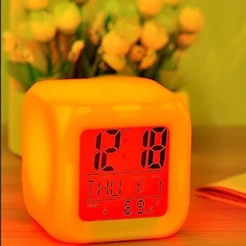 Светодиодный сменный цифровой светящийся будильник Домашний будильник для спальни термометр украшение дома