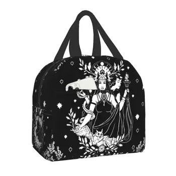 Hekate Triple Goddess, термоизолированная сумка для ланча, женская переносная сумка для ланча на Хэллоуин, ведьма, для детей, школьный ящик для хранения продуктов питания