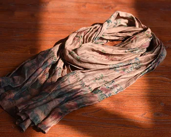 Женский шарф в стиле пэчворк с рами, женские винтажные шарфы с рами, женский ретро-шарф 2022 года выпуска