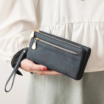 Женский кошелек из мягкой искусственной кожи MIYIN Fashion на молнии, простая и универсальная длинная ручная сумка, многофункциональный кошелек