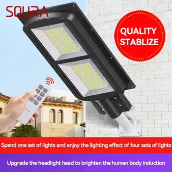 Уличные фонари SOURA Solar, уличный светодиодный светильник, водонепроницаемый IP65, Индукционный светильник для человеческого тела, для дома, Современный внутренний дворик, сад