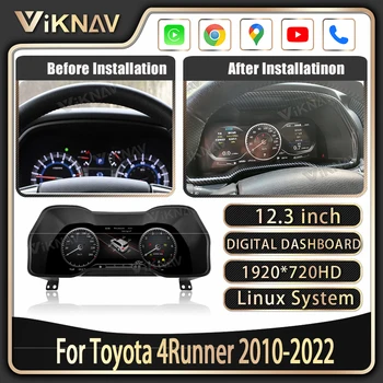 12,3 дюйма для Toyota 4Runner 2010-2022 IPS ЖК-дисплей, мультимедийный плеер, экран приборной панели, измерительный прибор