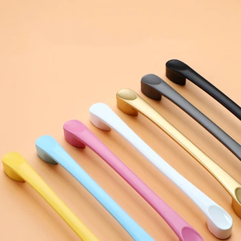 Цветные ручки для детского мультяшного выдвижного шкафа, современный минималистичный шкаф для одежды, дверная ручка из алюминиевого сплава