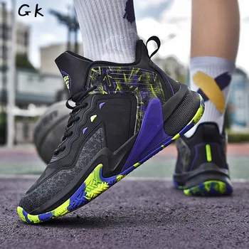 Мужская баскетбольная обувь Для мальчиков и детей, дышащие высокие кроссовки для бега, нескользящие спортивные кроссовки для тренировок, кроссовки для фитнеса