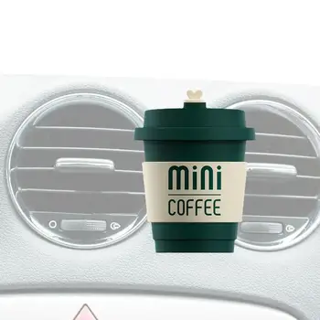 Автомобильные освежители воздуха с вентиляционными зажимами В форме симпатичной кофейной чашки Автомобильный кондиционер с 2 твердыми таблетками с ароматом кофе Charm Запах