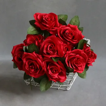 10 Букетов искусственных роз Искусственные цветы для свадьбы своими руками Украшение дома и сада Свадебный Семейный букет