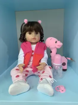 55 см оригинальный NPK полное тело силиконовая кукла bebe rebon todder девочка принцесса игрушка подарок на День рождения подруге по играм для девочек, приятная на ощупь