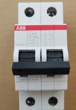 Оригинальный миниатюрный автоматический выключатель ABB S202-K10 2P 10A, 1шт, бесплатная доставка