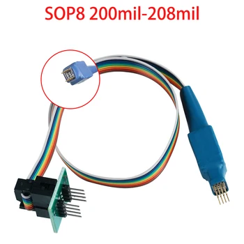 200 208mil SOIC8 SOP8 Тестовый Зажим Для EEPROM 93CXX/25CXX/24CXX программирование на USB-программаторе TL866 RT809F RT809H CH341A
