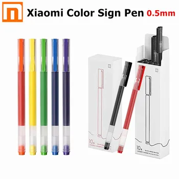 Xiaomi Super Durable Writing Sign Pen 0,5 мм Гелевая ручка для подписи Smooth Switzerland Refill Красно-черная Цветная чернильная ручка