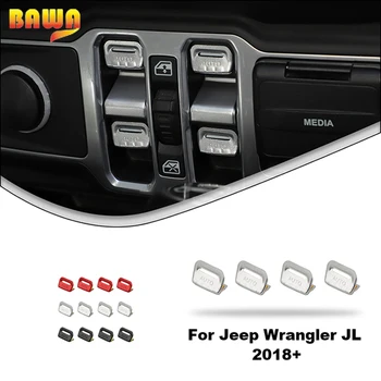 Кнопки управления стеклами автомобиля BAWA, Декоративная накладка для Jeep Wrangler JL JT 2018 + Аксессуары для интерьера