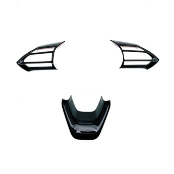 3шт Автомобильная Глянцевая Черная Наклейка на панель рулевого колеса, Декоративная рамка для Toyota Sienta 2022 2023