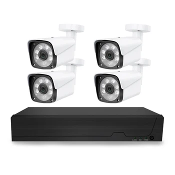 WESECUU Outdoor 5MP 4CH Security Set 4K AHD DVR Kit Camera Видеонаблюдение, 4-канальная система видеонаблюдения CCTV
