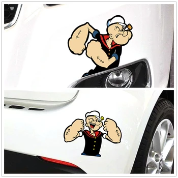Автомобильные наклейки Popeye the Sailor Мультфильм Забавное Милое украшение для лобового стекла багажника мотоцикла Ноутбук Ipad C40
